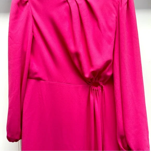 CAbi Delight Midi Dress in fuchsia pink, style #6578 Long Sleeve Dress - Picture 6 of 16